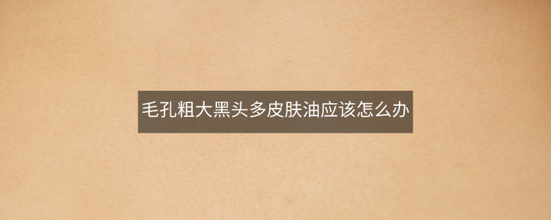 毛孔粗大黑头多皮肤油应该怎么办