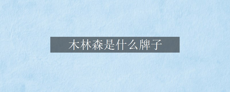 木林森是什么牌子