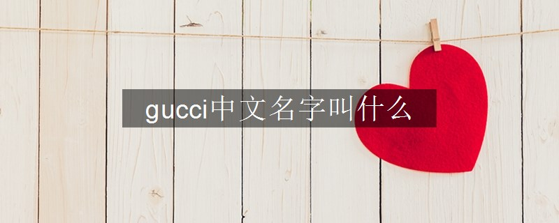 gucci中文名字叫什么