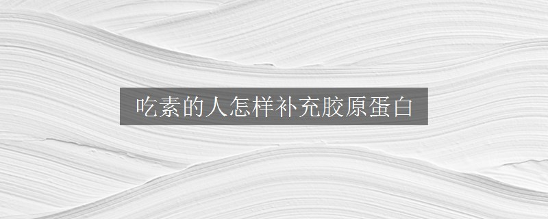 吃素的人怎样补充胶原蛋白