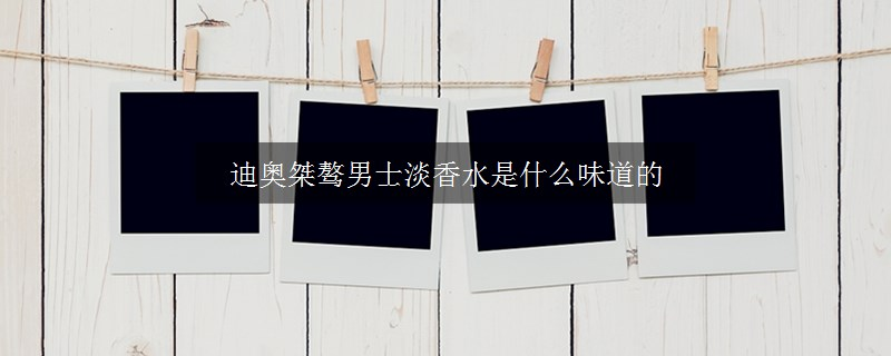 迪奥桀骜男士淡香水是什么味道的